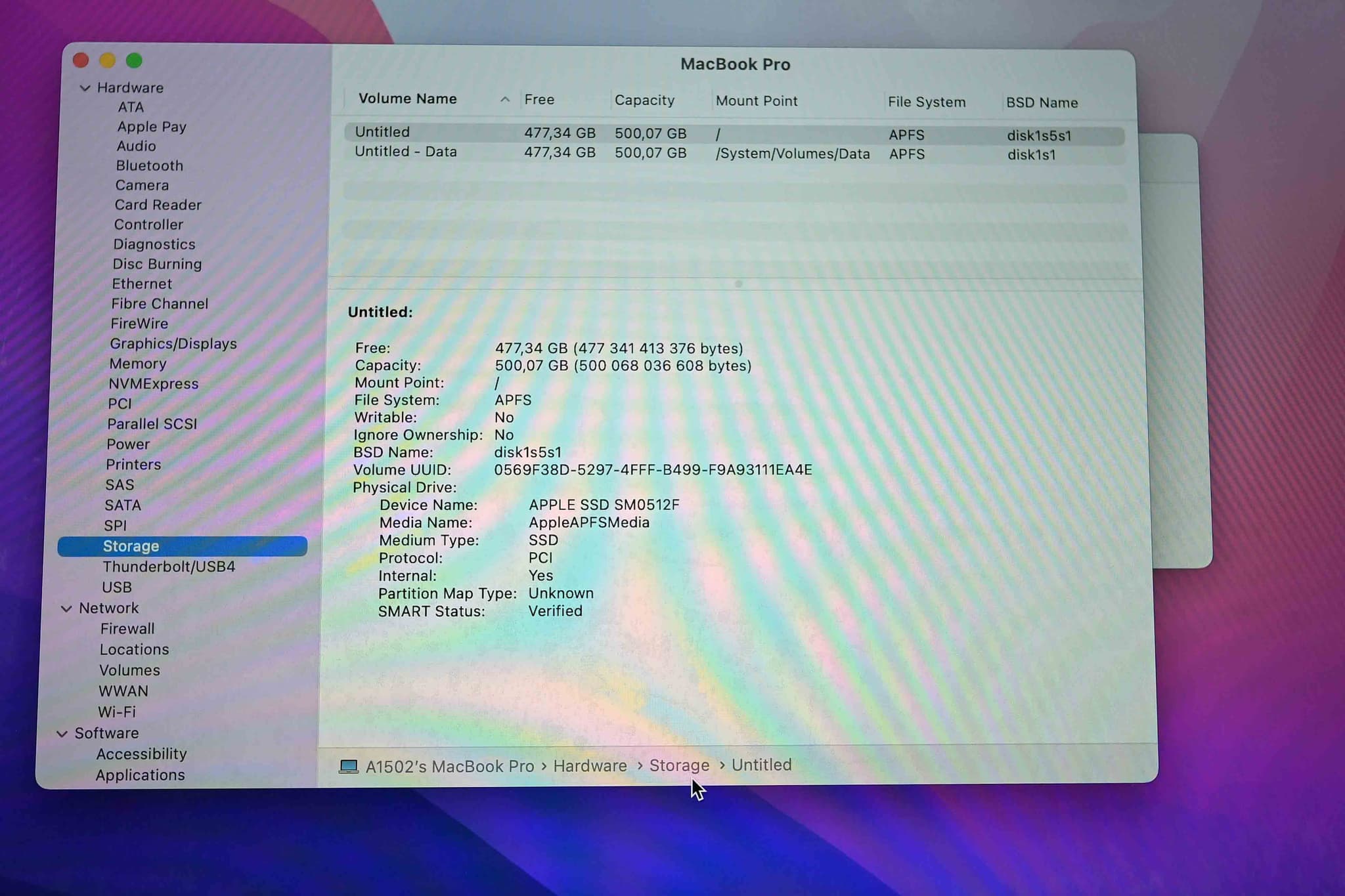 Apple Macbook Pro A1502 2015 image 9