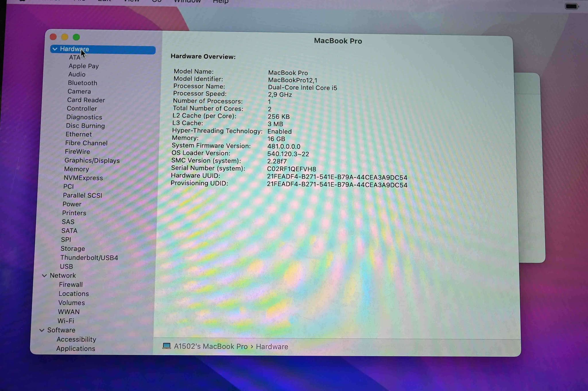 Apple Macbook Pro A1502 2015 image 6