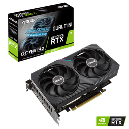 Видео карта ASUS Dual MINI GeForce® RTX™ 3060 Ti, 8GB GDDR6, 256-bit LHR image 0