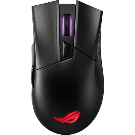 Безжична мишка Gaming ASUS ROG Gladius II Wireless, RGB, Switch Omron, 16000 dpi, 6 бутона, Двойна безжична свързаност (2.4GHz/Bluetooth), Aura Sync осветление, Черен