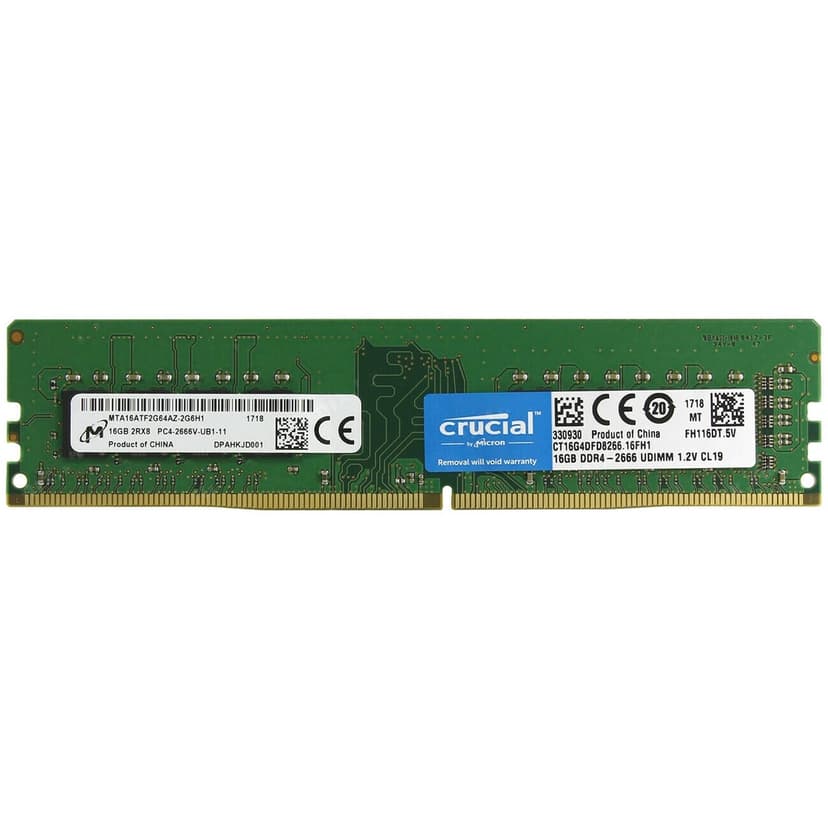 Памет за работна станция ECC Unbuffered DDR4 16GB 2133/2400/2666 MHz
