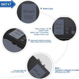 Оригинална батерия за лаптоп: DELL E5270, E5470, E5570, Precision 15 3000, Precision 3510  image 4