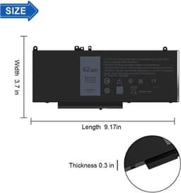Оригинална батерия за лаптоп: DELL E5270, E5470, E5570, Precision 15 3000, Precision 3510  image 8